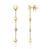 Chimento Armillas Glow 18ct Yellow Gold Circle Diamond Pave Set Four Drop Earrings - Berry's Jewellers