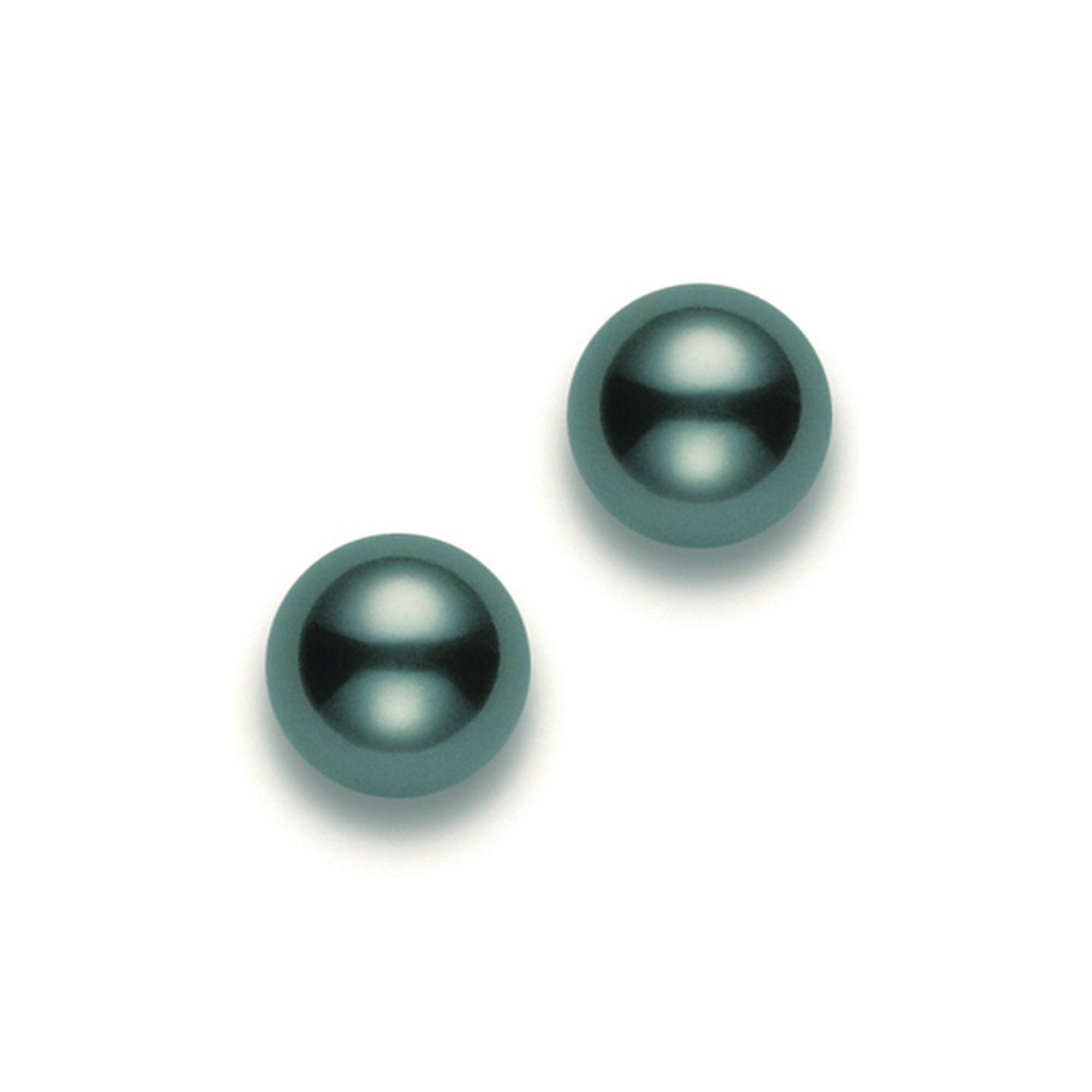 Mikimoto 18ct White Gold Black South Sea Peal Earrings - Berry's Jewellers