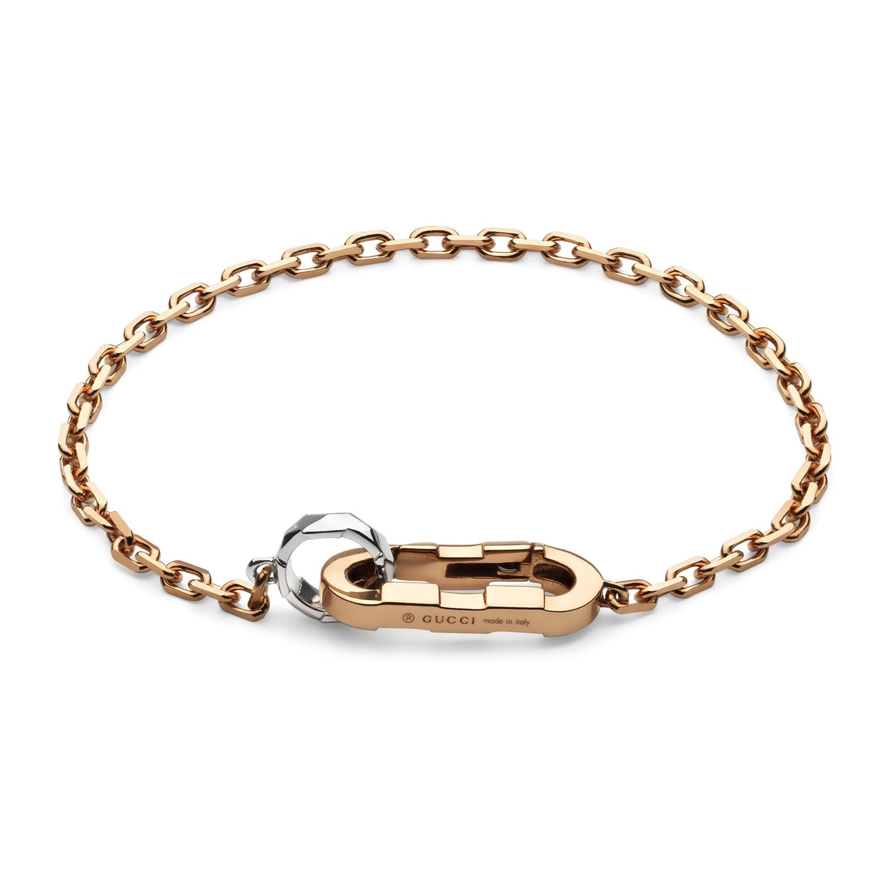 Gucci Link to Love 18ct Rose And White Gold Chain Bracelet