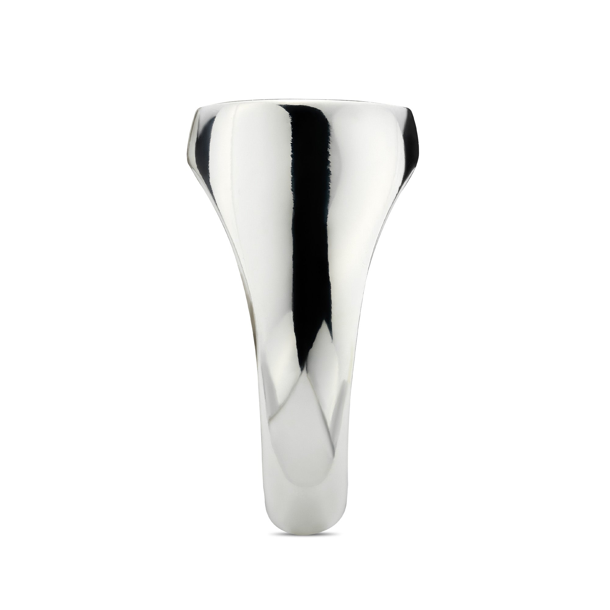 Trademark Sterling Silver Black Enamel Oval Ring