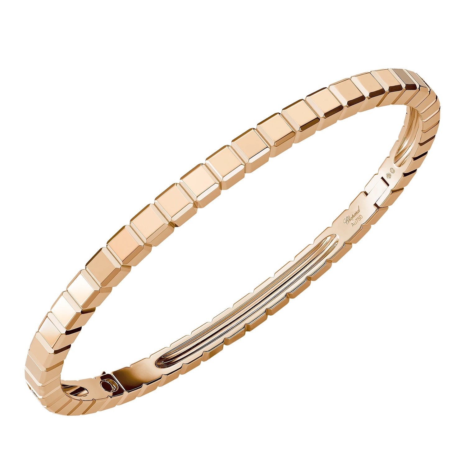 18ct Rose Gold Ice Cube Bangle