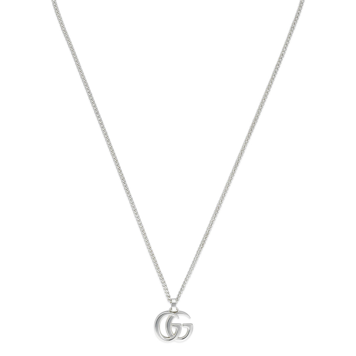 GG Marmont Sterling Silver Logo Necklace