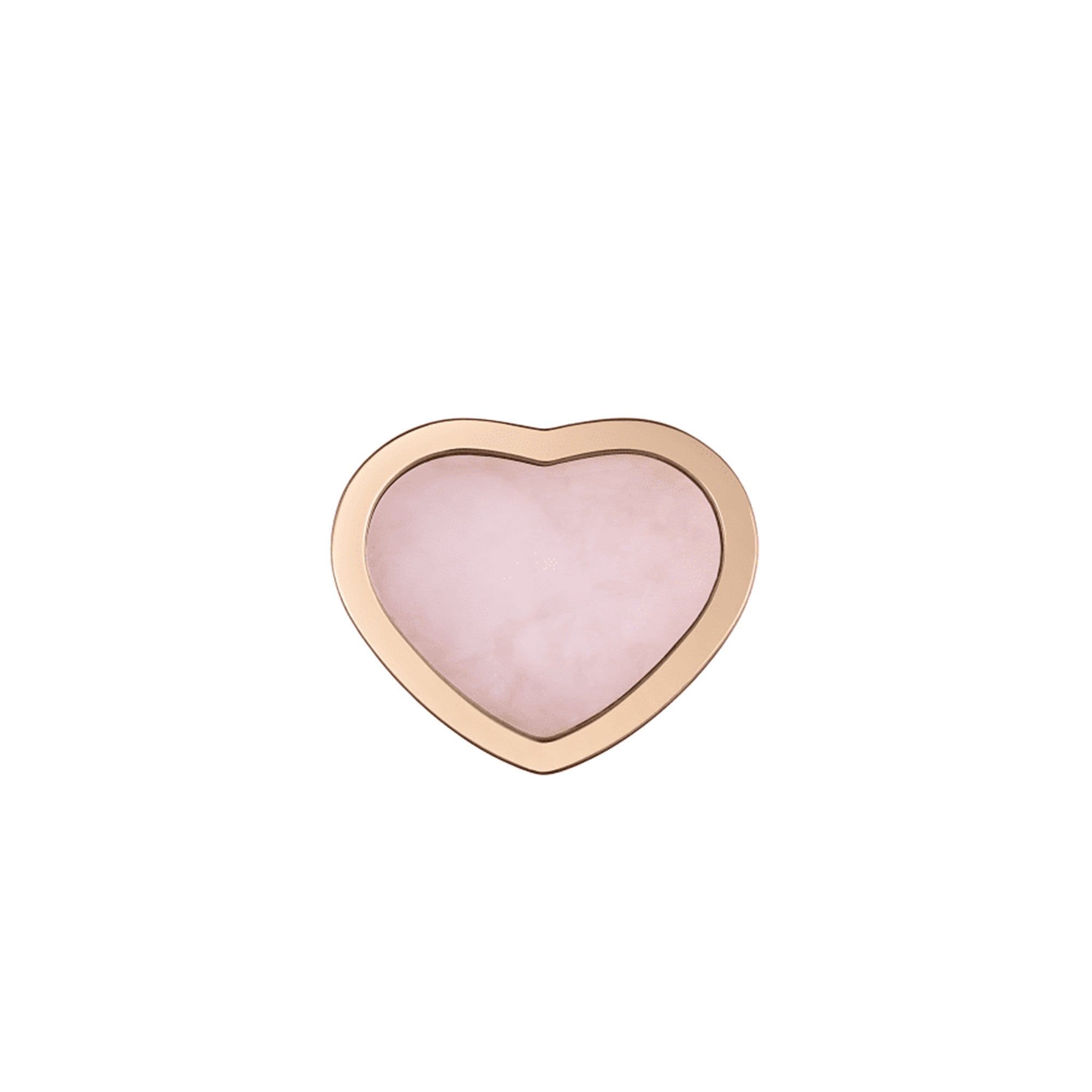 18ct Rose Gold My Happy Hearts Pink Opal Single Stud Earring