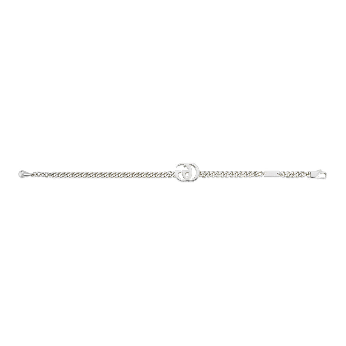 GG Marmont Sterling Silver Logo Bracelet