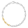 Georg Jensen Reflect Sterling Silver And 18ct Yellow Gold Bracelet - Berry's Jewellers