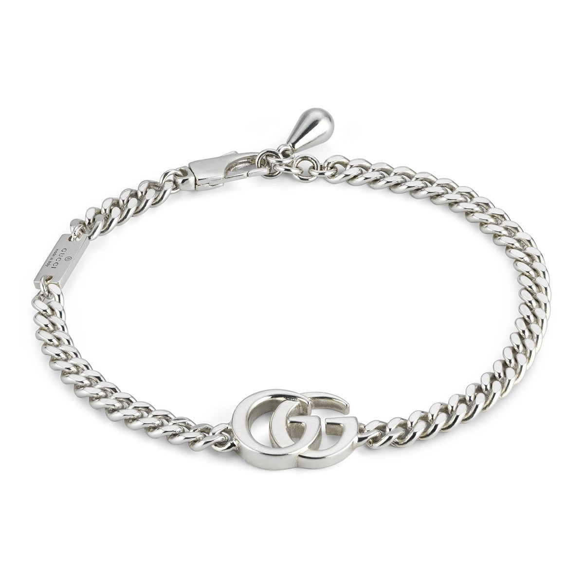 GG Marmont Sterling Silver Logo Bracelet