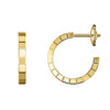 18ct Yellow Gold Ice Cube Hoop Earrings