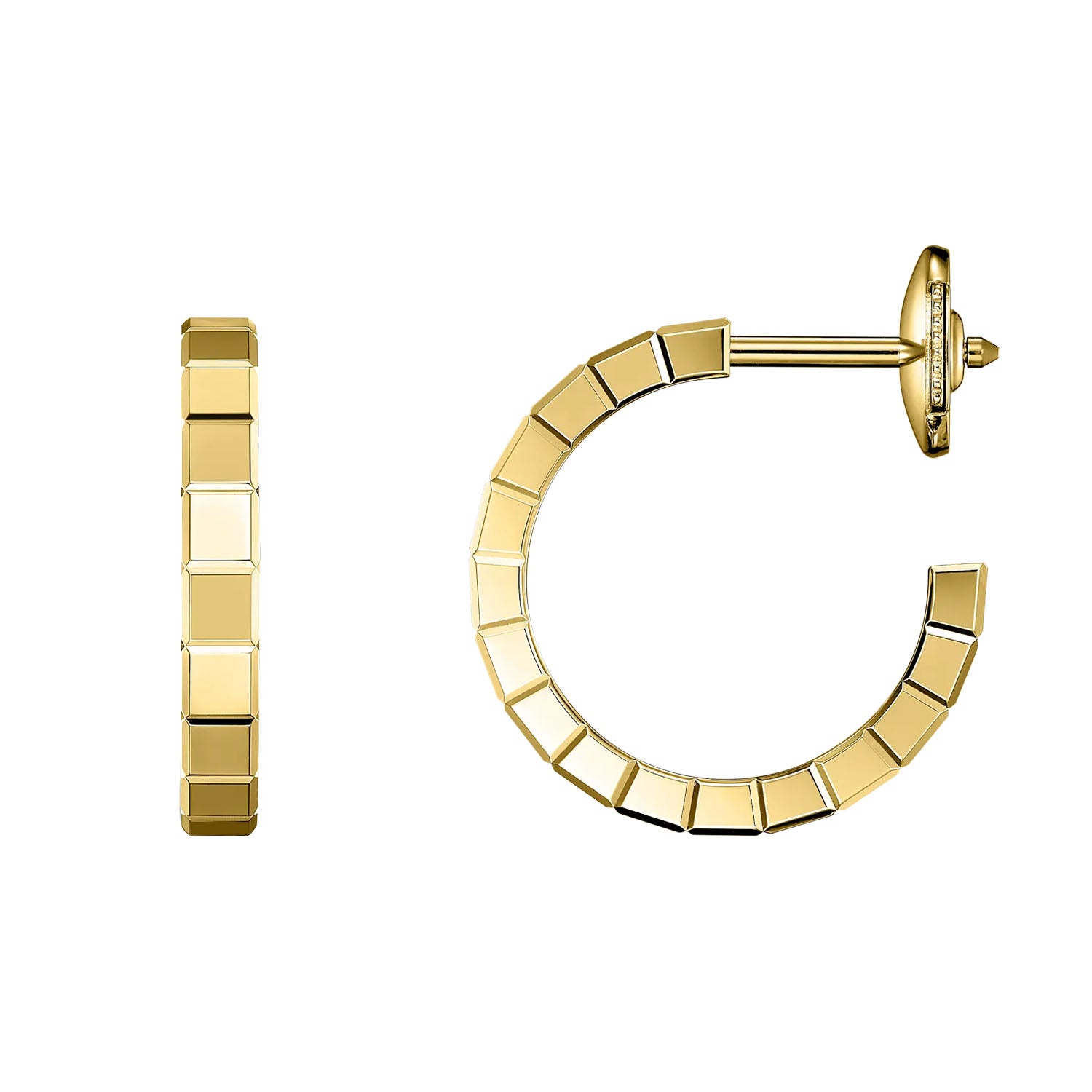 Chopard 18ct Yellow Gold Ice Cube Hoop Earrings - Berry's Jewellers