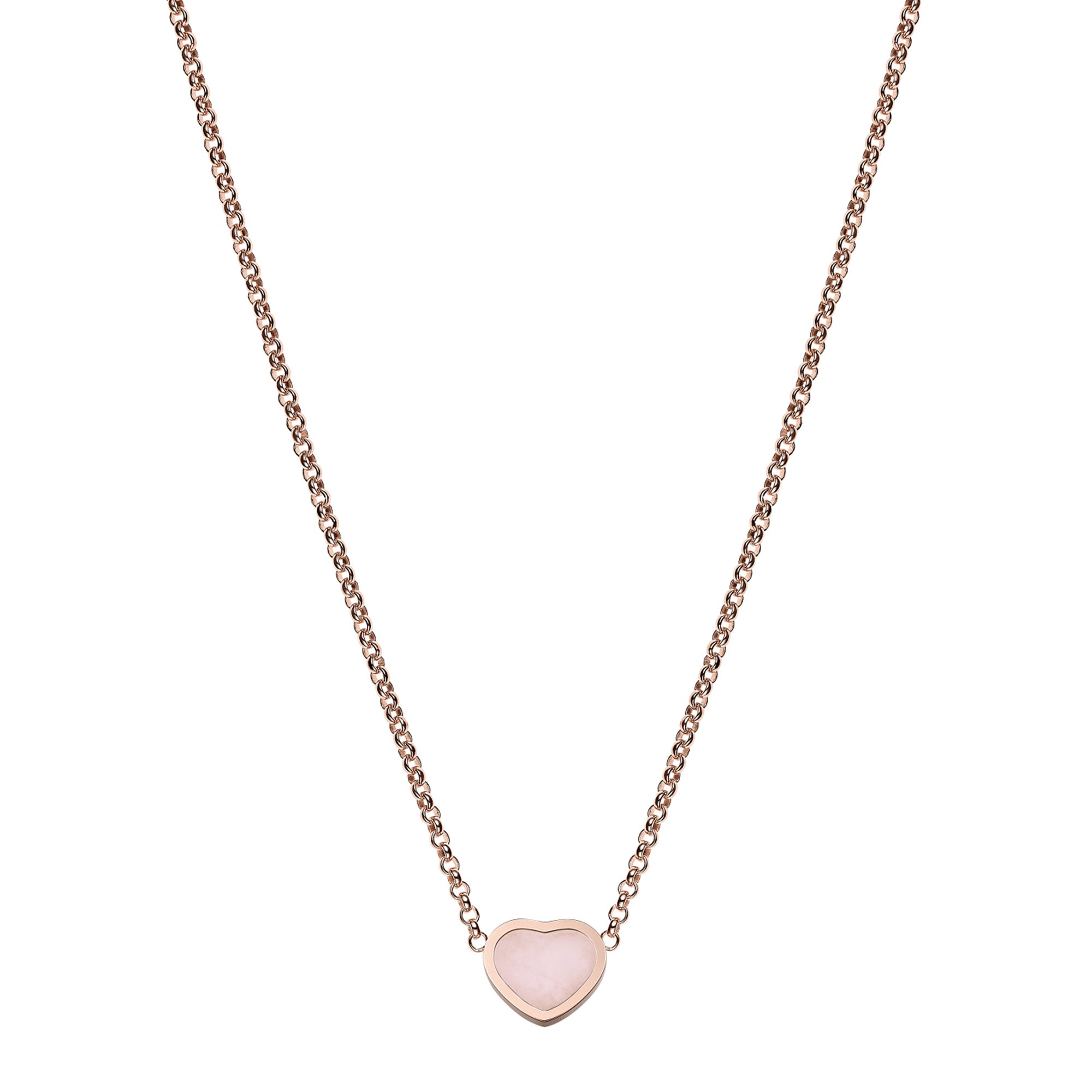 18ct Rose Gold My Happy Hearts Pink Opal Pendant