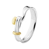 Torun Silver Ring With Yellow Gold Rondel