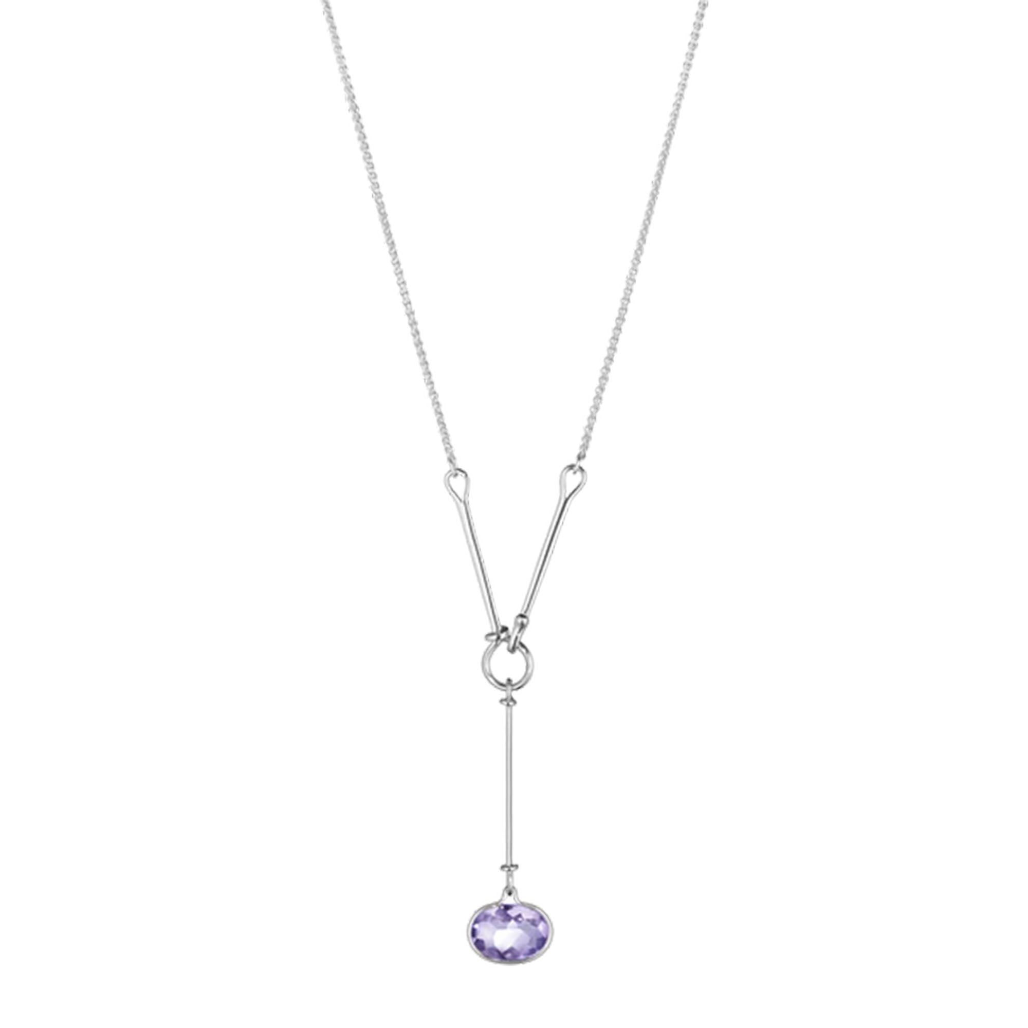 Georg Jensen Savannah Silver And Amethyst Pendant - Berry's Jewellers