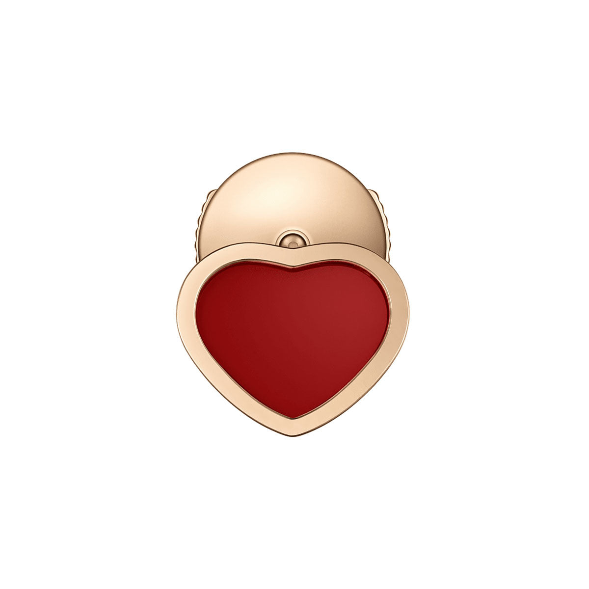 Chopard 18ct Rose Gold My Happy Hearts Carnelian Single Stud Earring - Berry's Jewellers