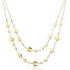 Armillas Glow 18ct Yellow Gold Flat Circle Double Row Necklace