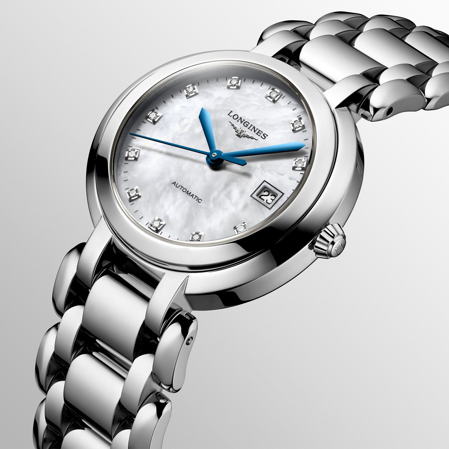 Prima Luna Steel 30mm Ladies Automatic Bracelet Watch