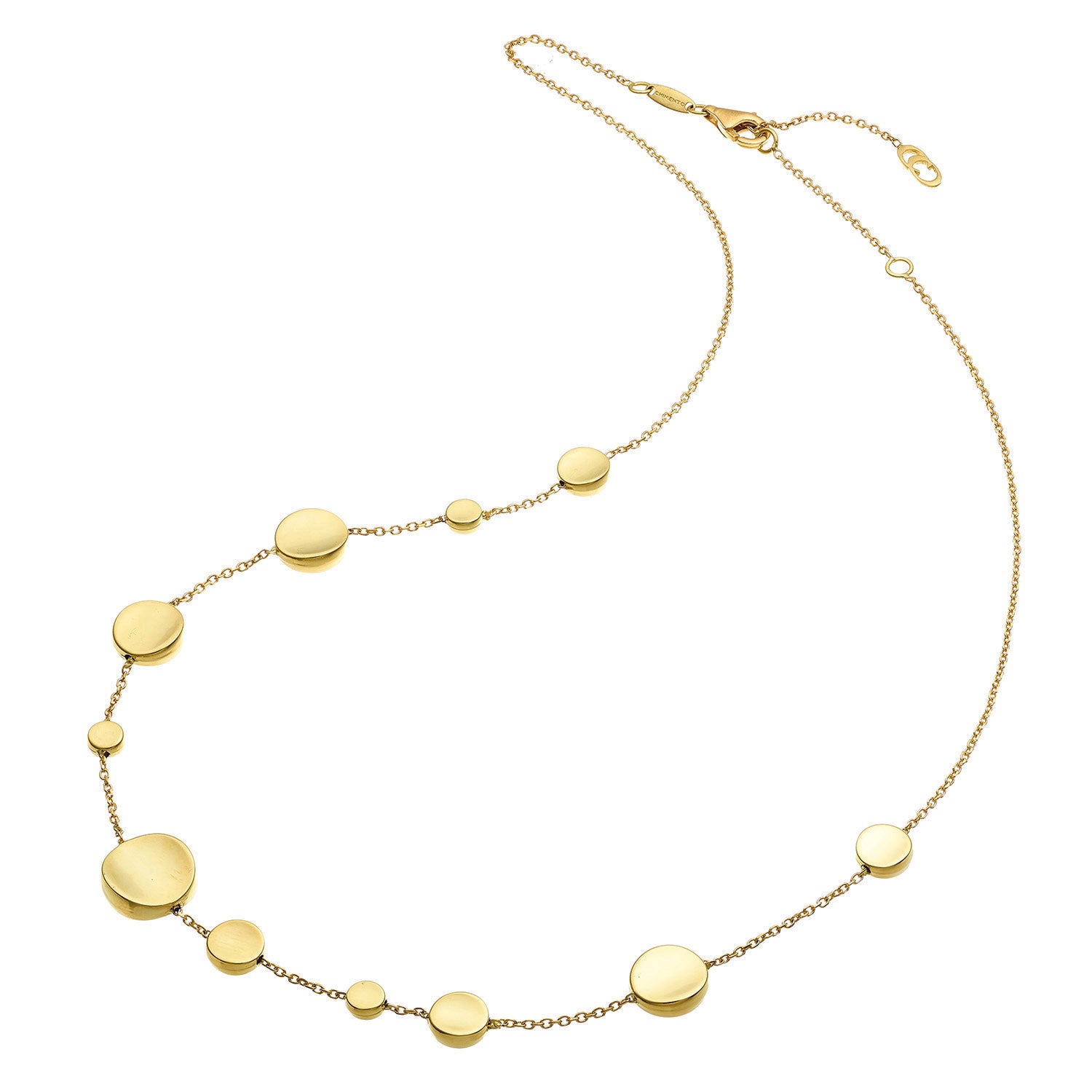 Armillas Glow 18ct Yellow Gold Flat Multi Circle  Necklace