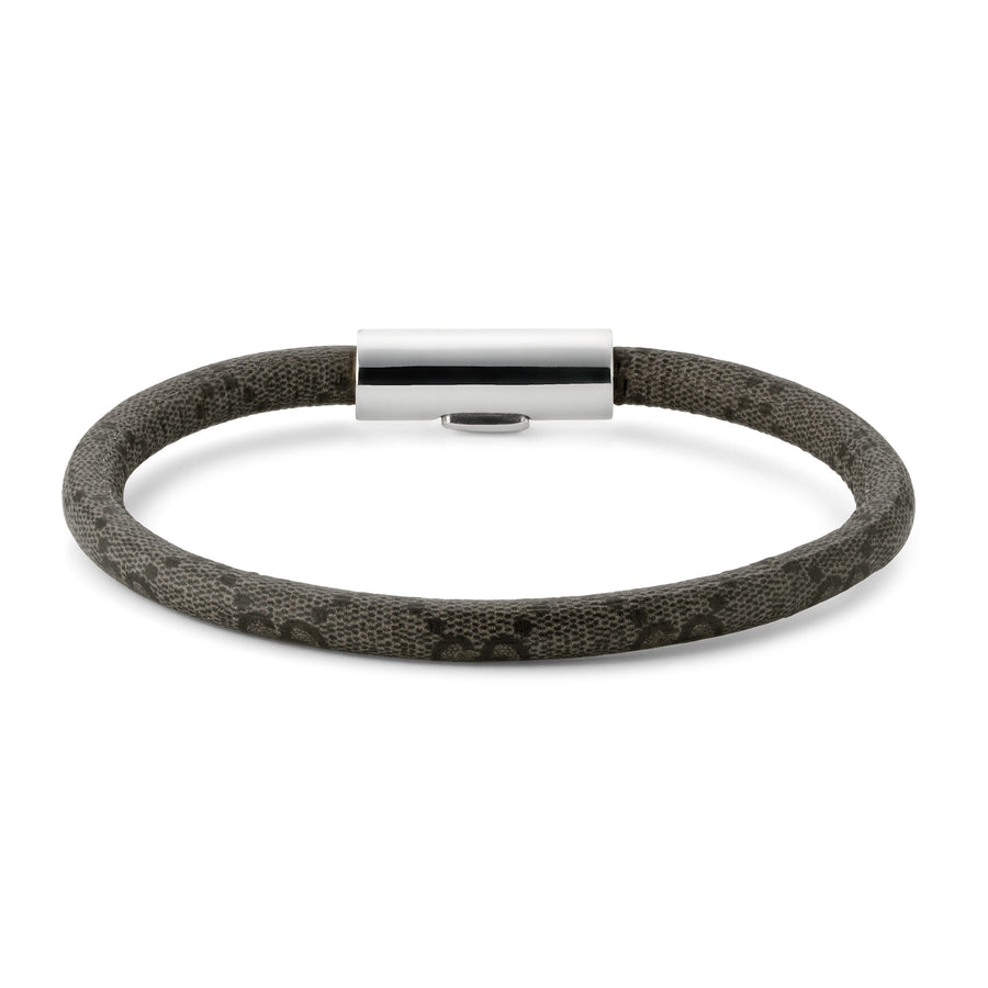 Trademark GG Black Canvas Leather Bracelet