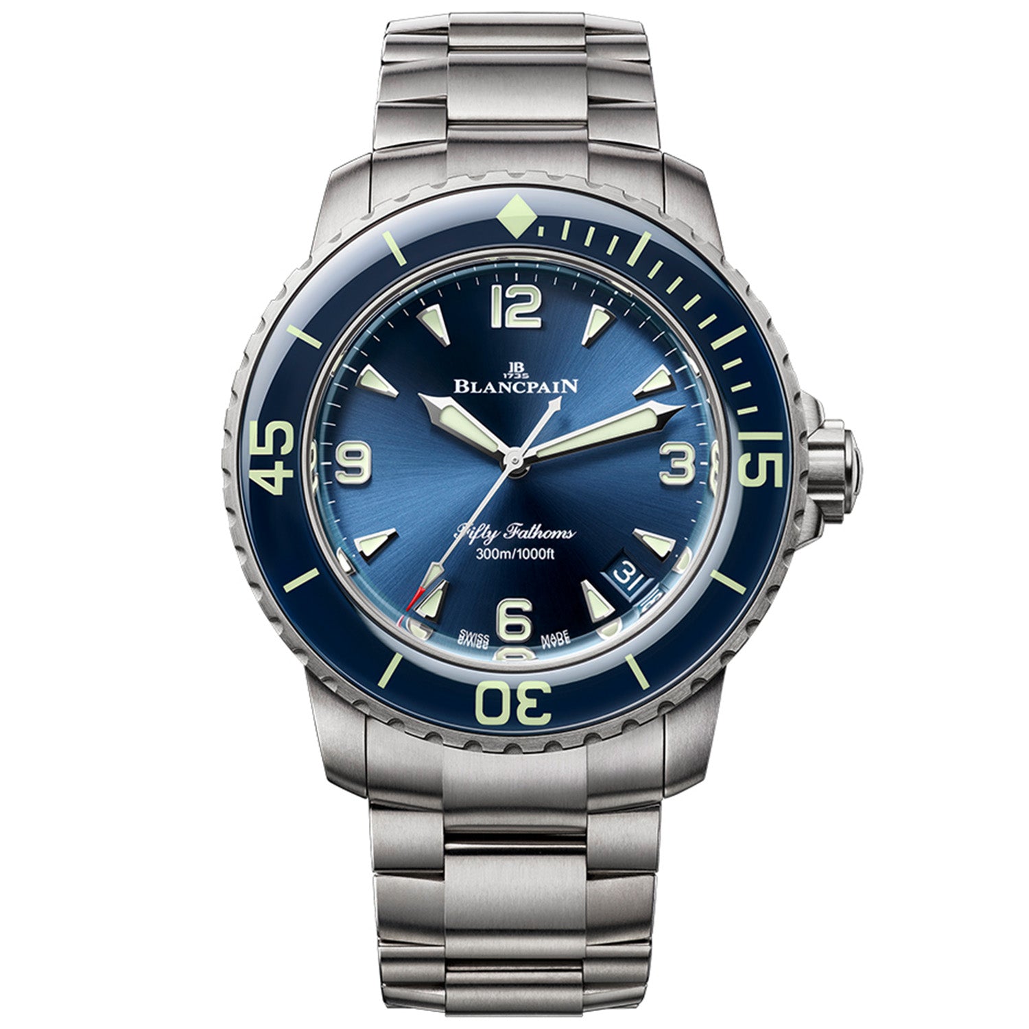 Fifty Fathoms 42.3mm Automatique Blue Dial & Bracelet Watch