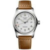 Spirit 40mm Silver Dial Men's Automatic Leather Strap Watch