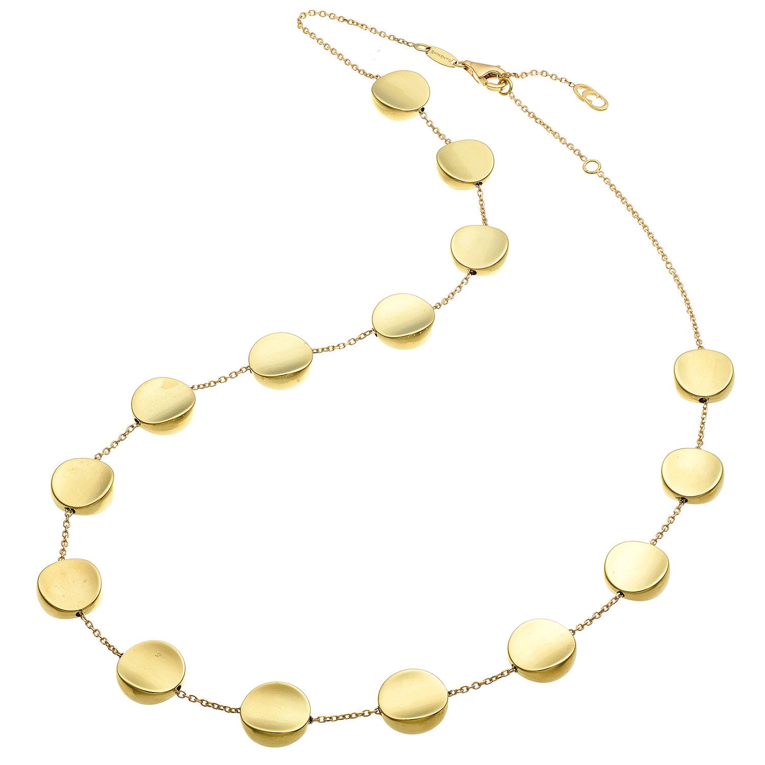 Armillas Glow 18ct Yellow Gold Flat Large Circle Necklace