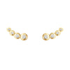 Georg Jensen Aurora 18ct Yellow Gold Diamond Set Earrings - Berry's Jewellers