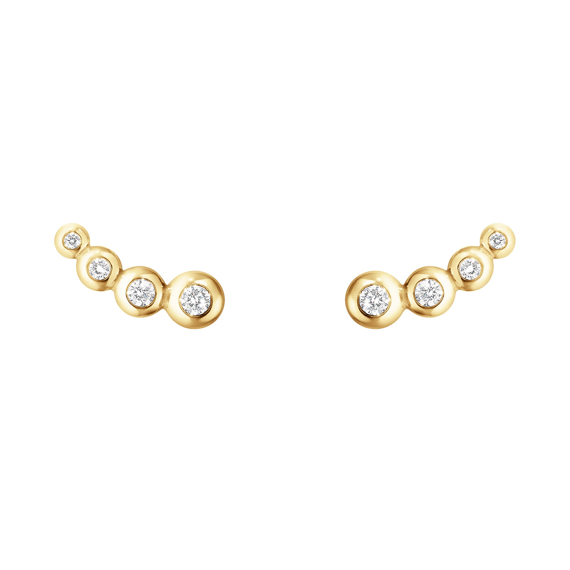 Aurora 18ct Yellow Gold Diamond Set Earrings