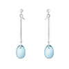 Dew Drop Silver and Blue Topaz Drop Earrings