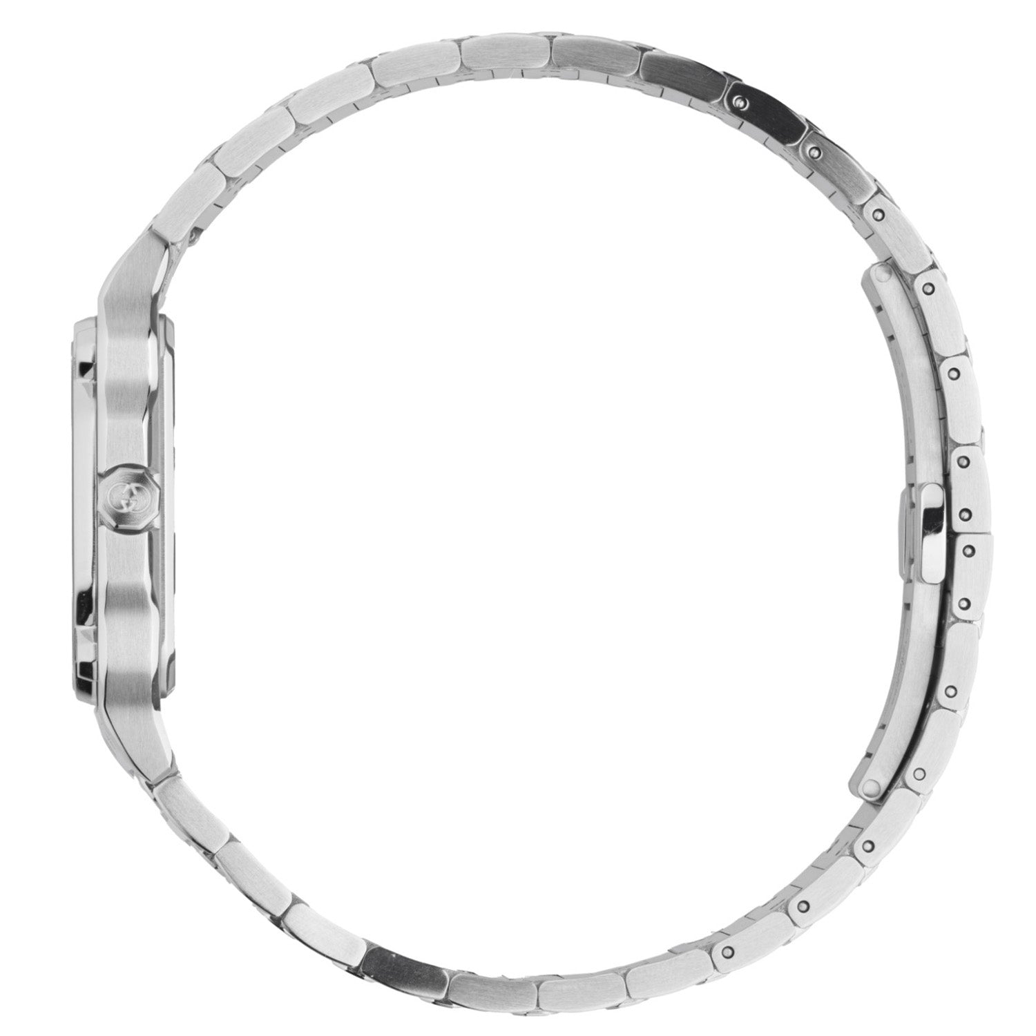 Gucci Gucci G-Flat Quartz 30 mm Stainless Steel Silver Dial  Bracelet Watch - Berry's Jewellers