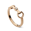 Gucci Horsebit 18ct Rose Gold And Diamond Dress Ring