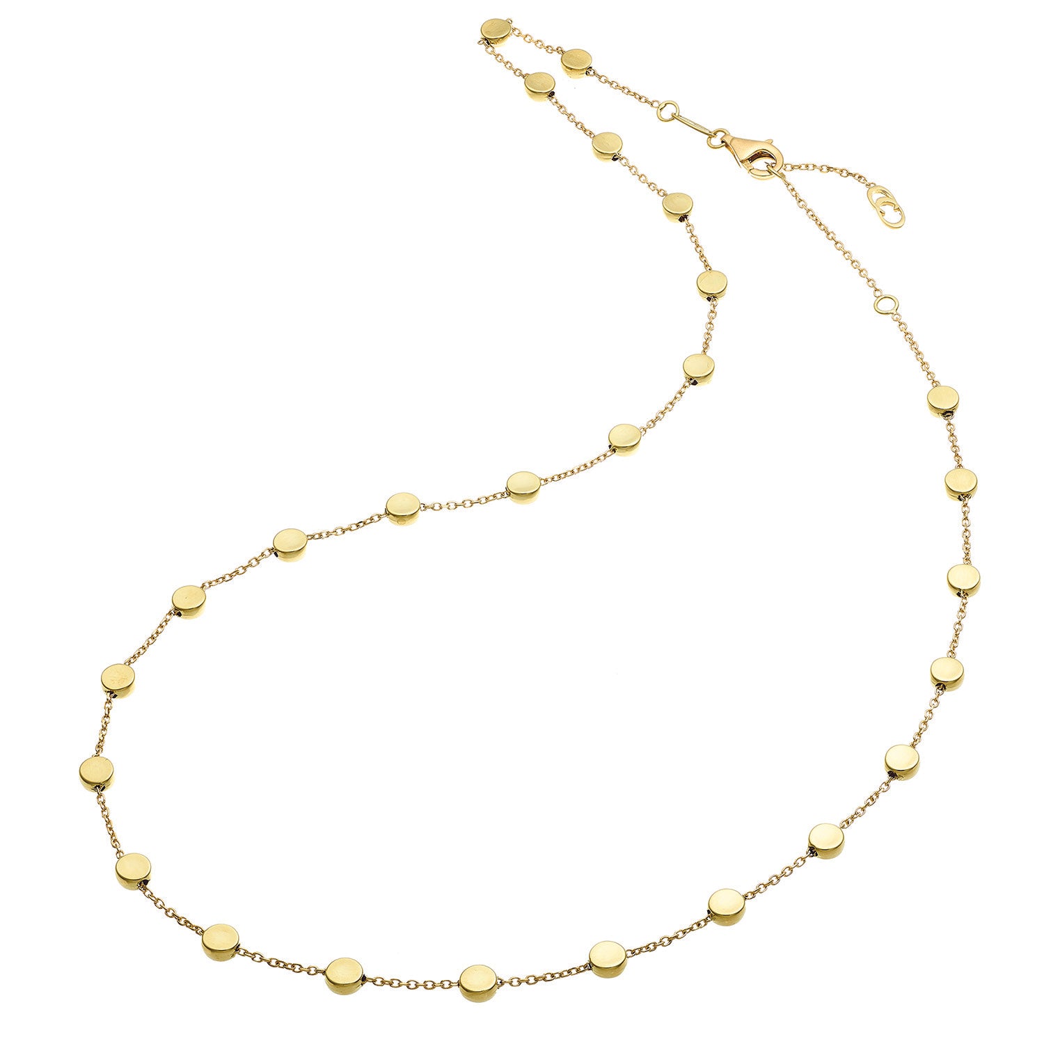 Armillas Glow 18ct Yellow Gold Flat Circle Necklace