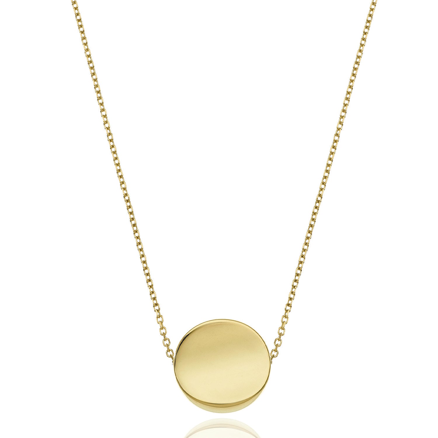 Armillas Glow 18ct Yellow Gold Flat Circle Pendant