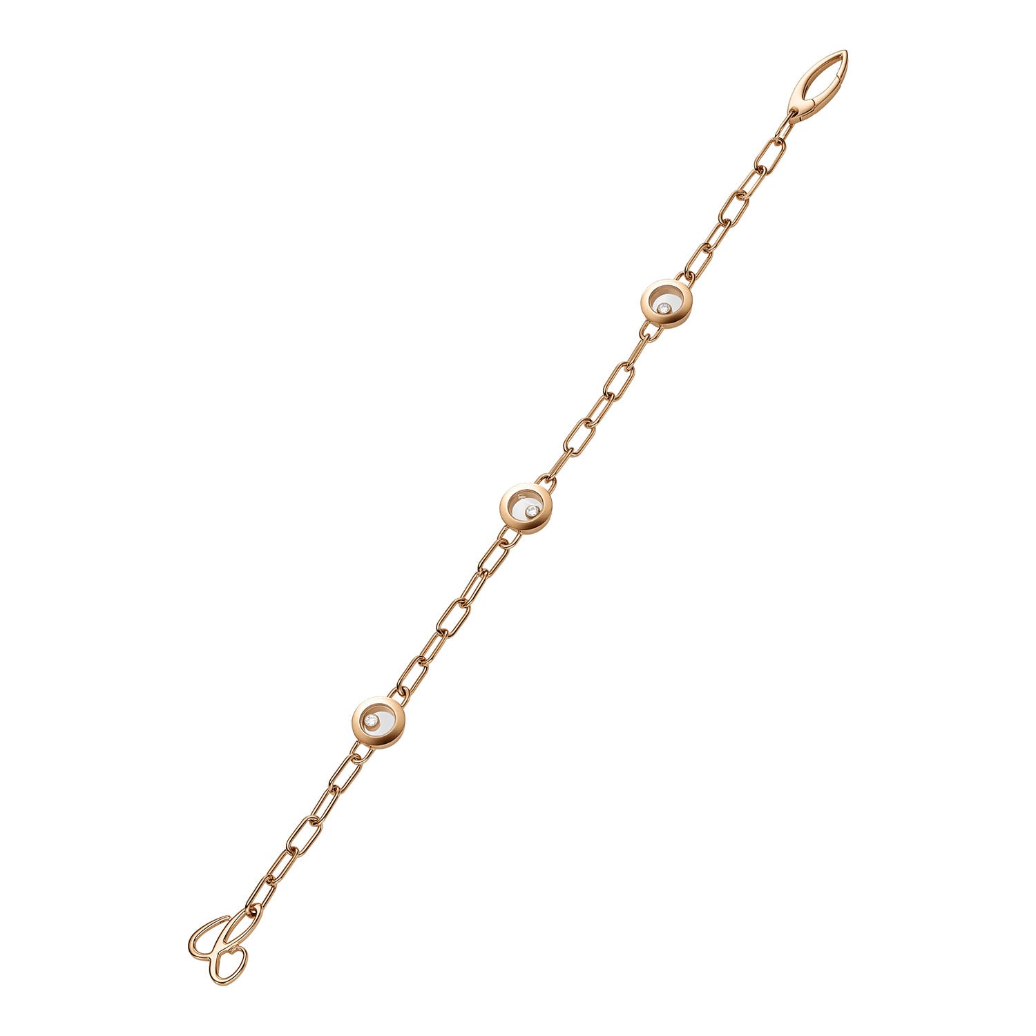 Happy Diamonds Icons 18ct Rose Gold Chain Bracelet