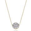 Armillas Glow 18ct Yellow Gold Flat Circle Diamond Pave Set Pendant