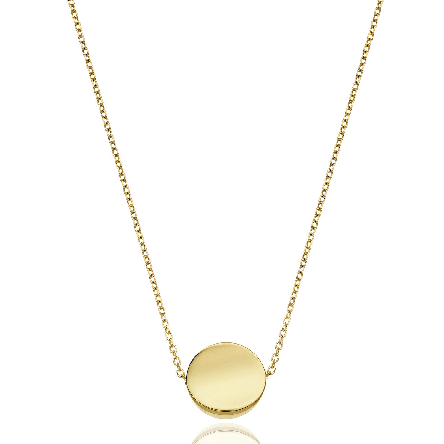 Armillas Glow 18ct Yellow Gold Flat Circle Pendant