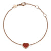 18ct Rose Gold My Happy Hearts Cornelian Bracelet