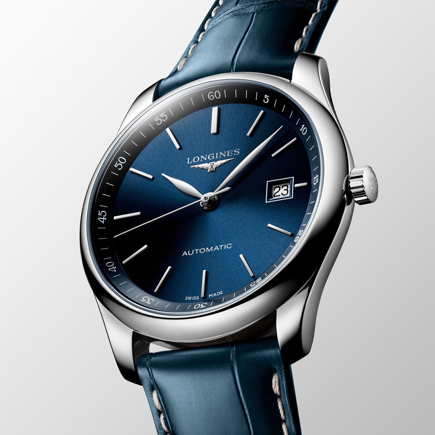 Master Collection 40mm Blue Dial Automatic Strap Watch