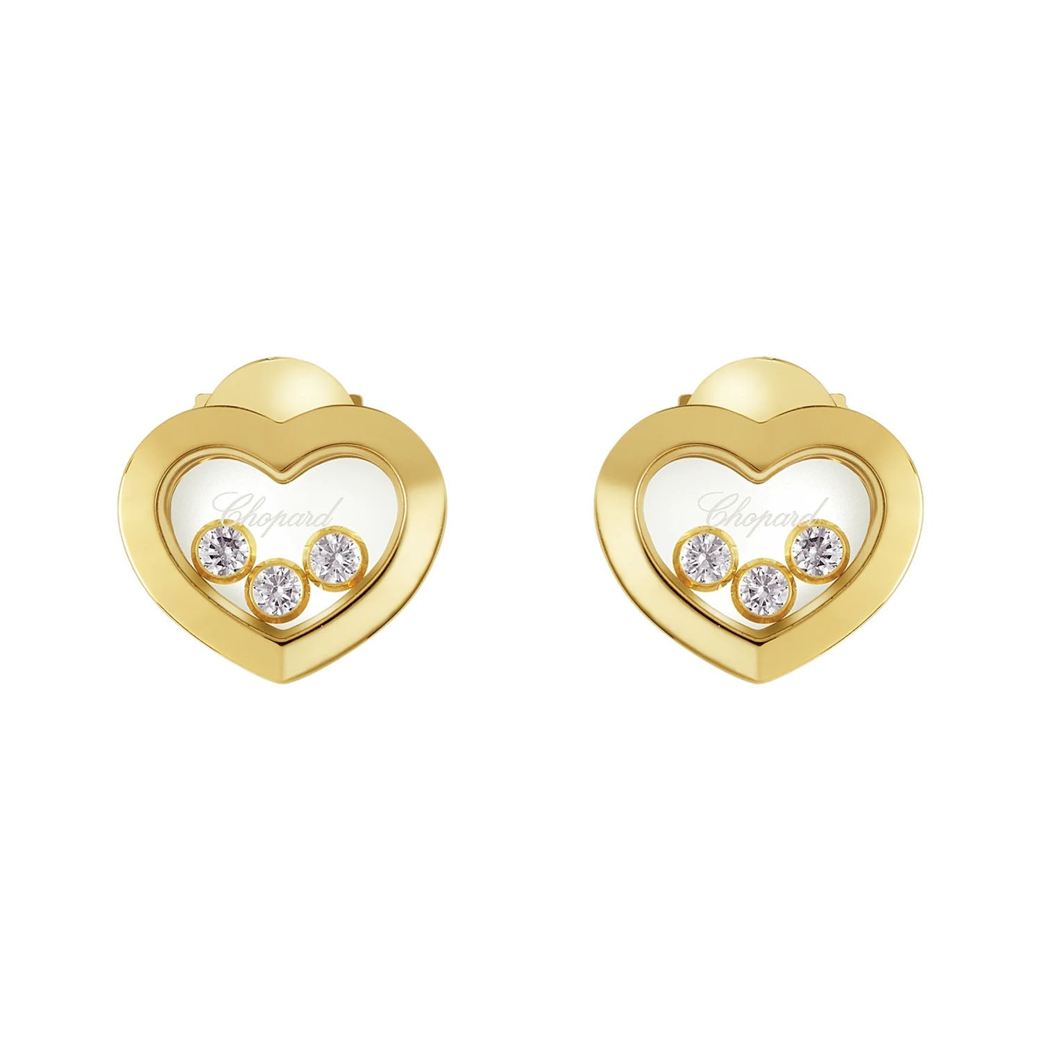 Happy Diamonds Icons 18ct Yellow Gold Heart Earrings