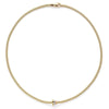 Prima 18ct Yellow Gold Necklace With Three Multi-Tone Rondels