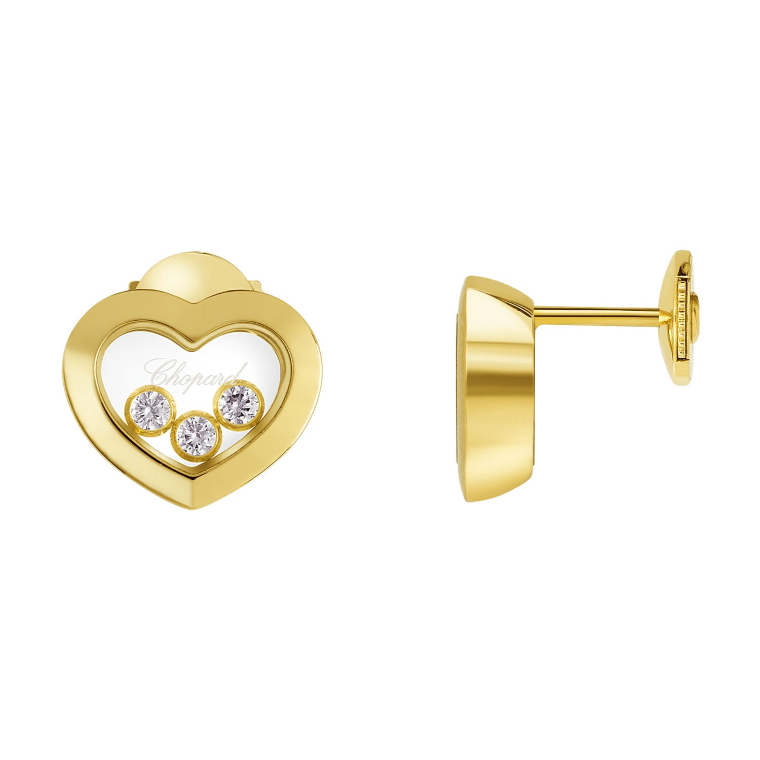 Happy Diamonds Icons 18ct Yellow Gold Heart Earrings