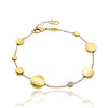 Armillas Glow 18ct Yellow Gold Flat Multi Circle Diamond Pave Set Bracelet