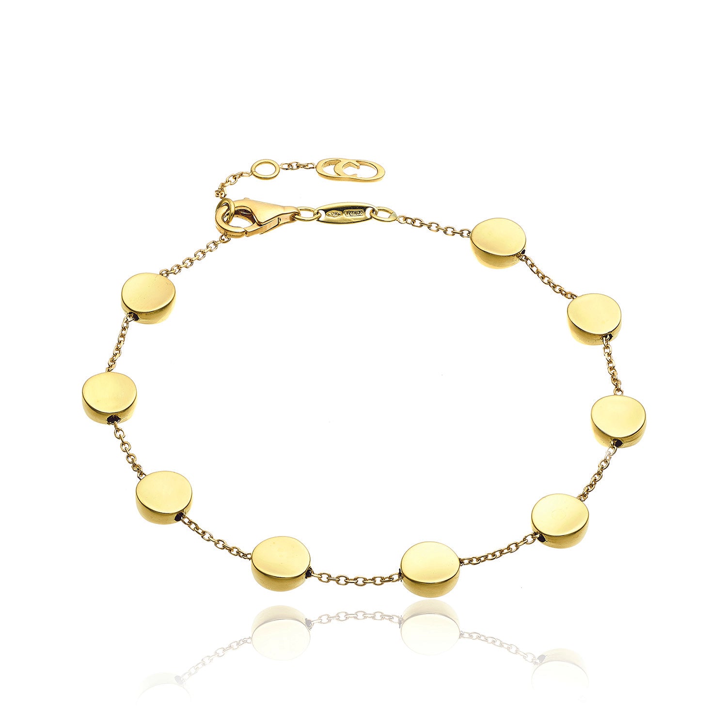 Armillas Glow 18ct Yellow Gold Flat Medium Circle Bracelet