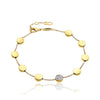 Armillas Glow 18ct Yellow Gold Flat Circle Diamond Pave Set Bracelet