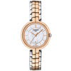 Tissot Flamingo Ladies 30mm Mother of Pearl Dial Steel and Rose Gold Bracelet Watch - Berry's Jewellers