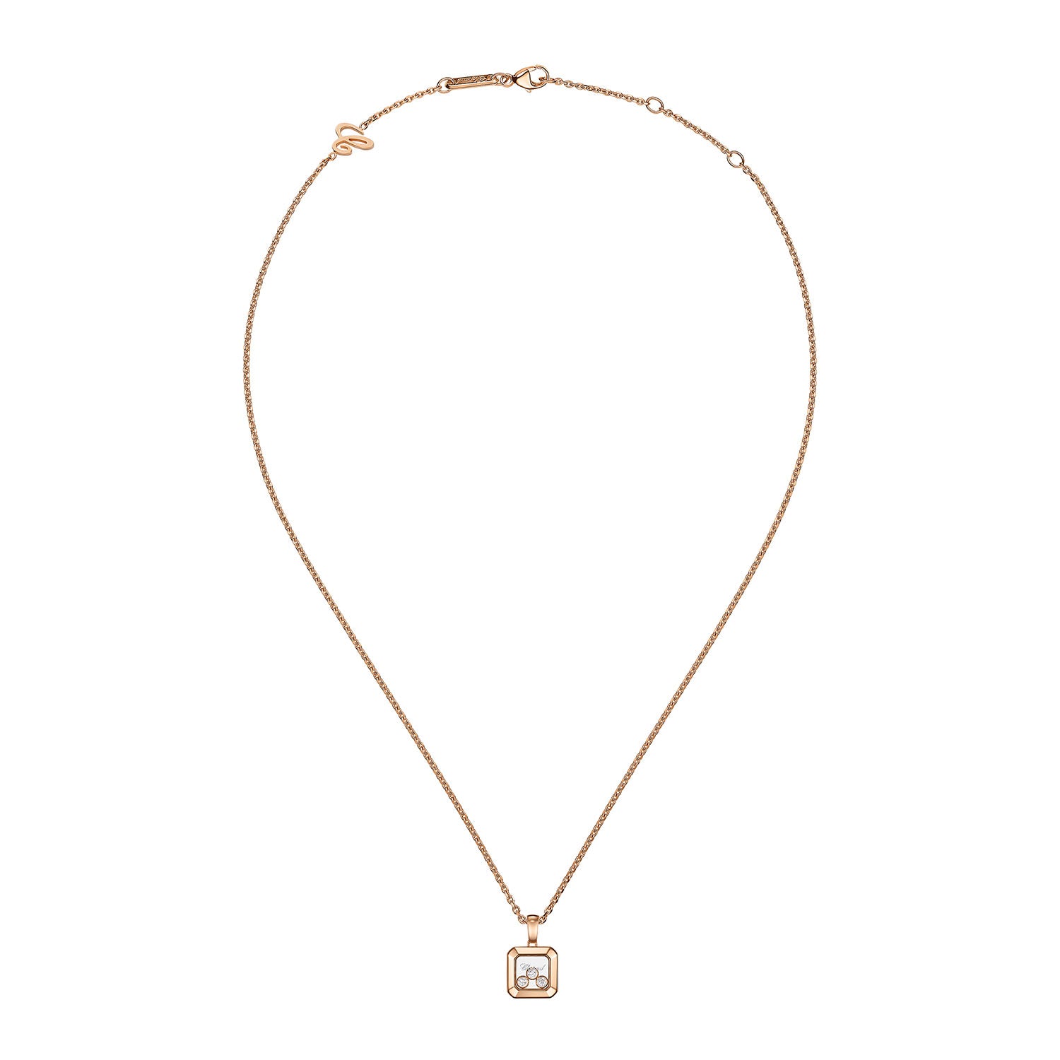 18ct Rose Gold Happy Diamonds Icons Pendant