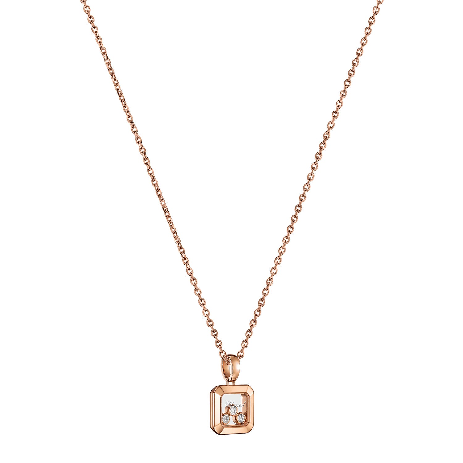 18ct Rose Gold Happy Diamonds Icons Pendant