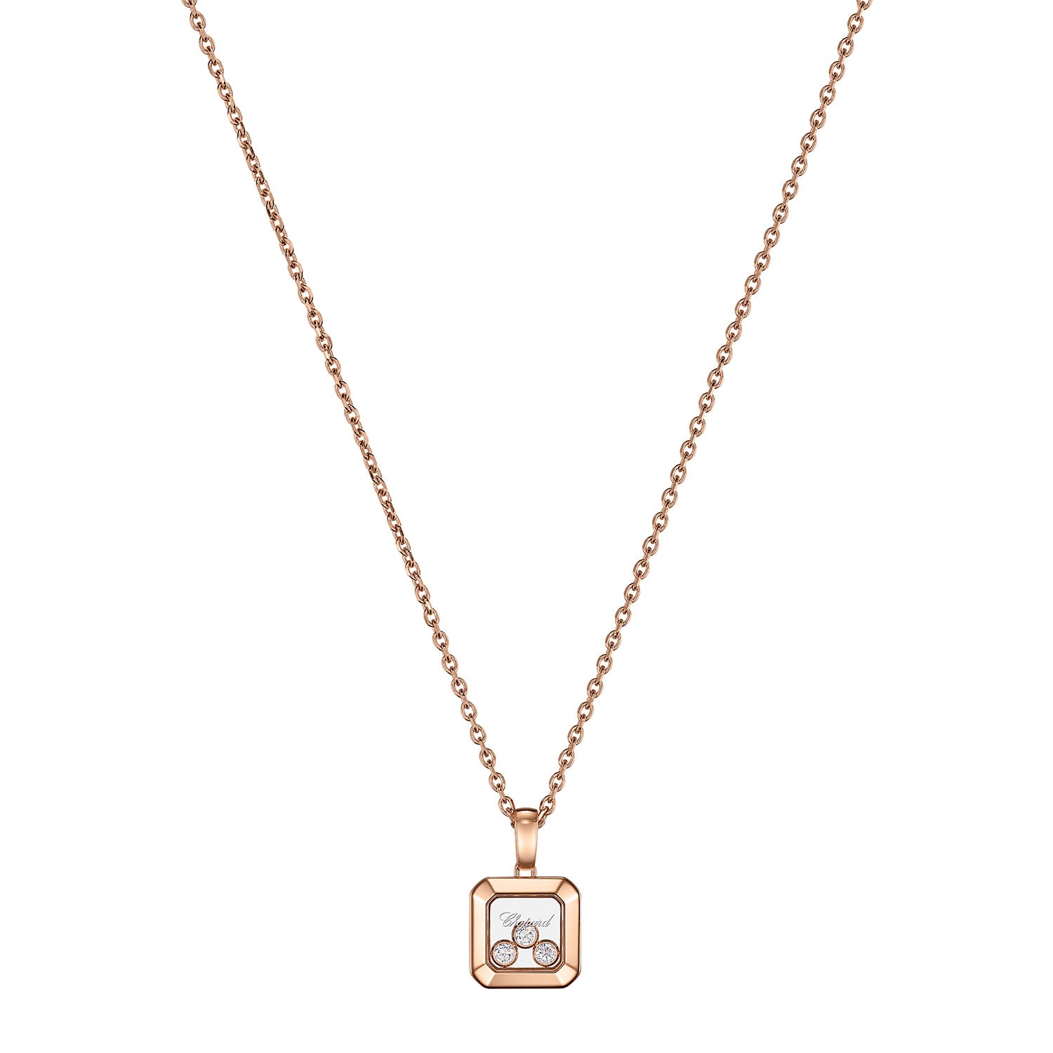 Chopard 18ct Rose Gold Happy Diamonds Icons Pendant - Berry's Jewellers