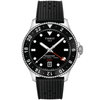 Seastar 1000 Quartz GMT 40mm Black Dial Steel Strap Watch