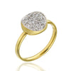 Armillas Glow 18ct Yellow Gold Flat Circle Diamond Pave Set Dress Ring