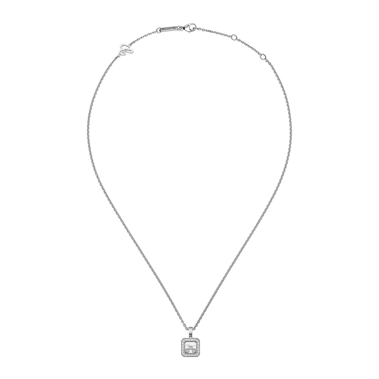 18ct White Gold Happy Diamonds Icons Pendant