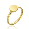 Armillas Glow 18ct Yellow Gold Flat Circle Dress Ring