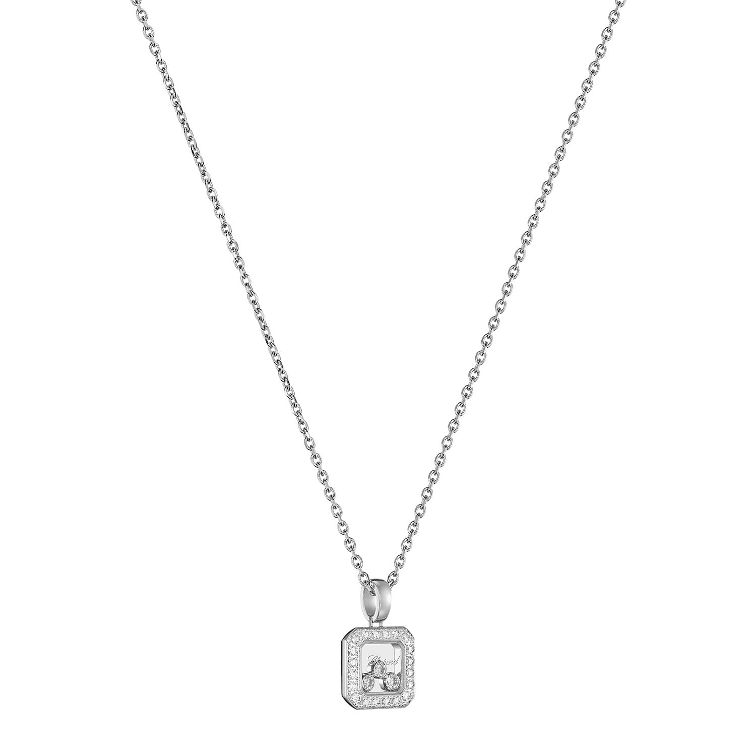 18ct White Gold Happy Diamonds Icons Pendant